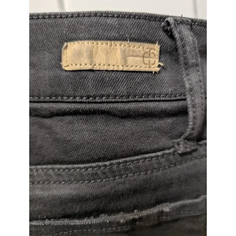 True Craft Women’s Juniors Distressed Skinny Black Denim Jeans Size 5 Y2K Grunge